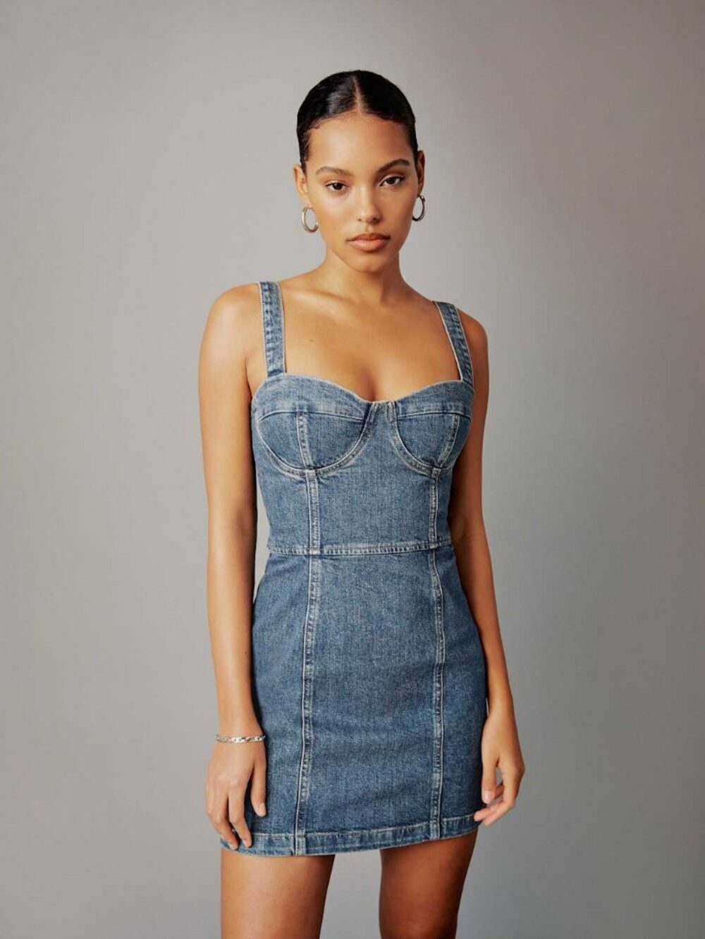 Reformation Nikki Bustier Denim Mini Dress Size 8
